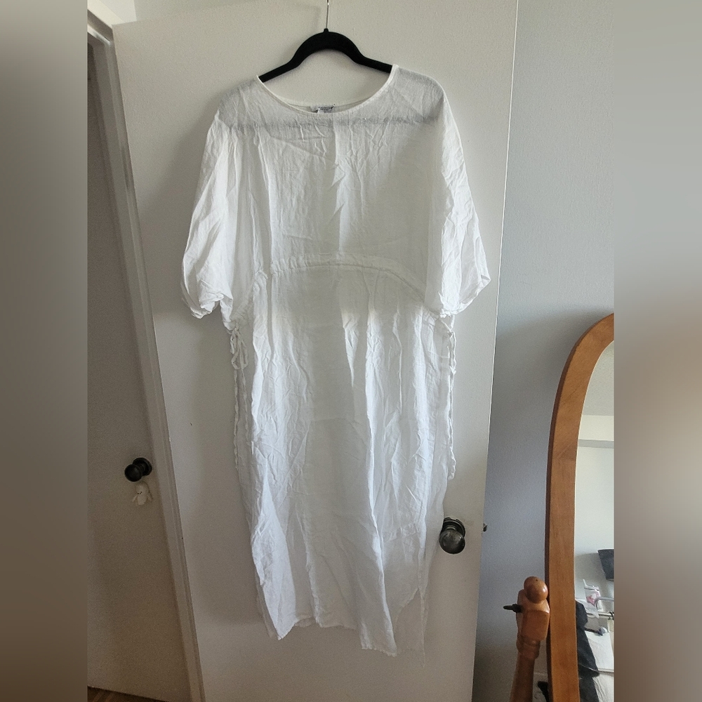 Linen Vanessa zani bathing suit cover up